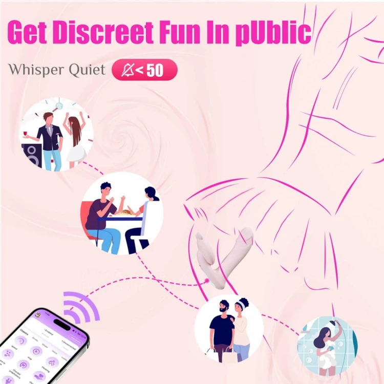 Silicone vibrator 3 speeds, 6 frequencies Finger function, Heating + APP control