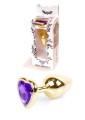 Plug-Jewellery Gold  Heart PLUG- Purple