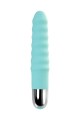 Relief vibrator with clitoral stimulation Flovetta Flax, silicone, mint, 17.5 cm
