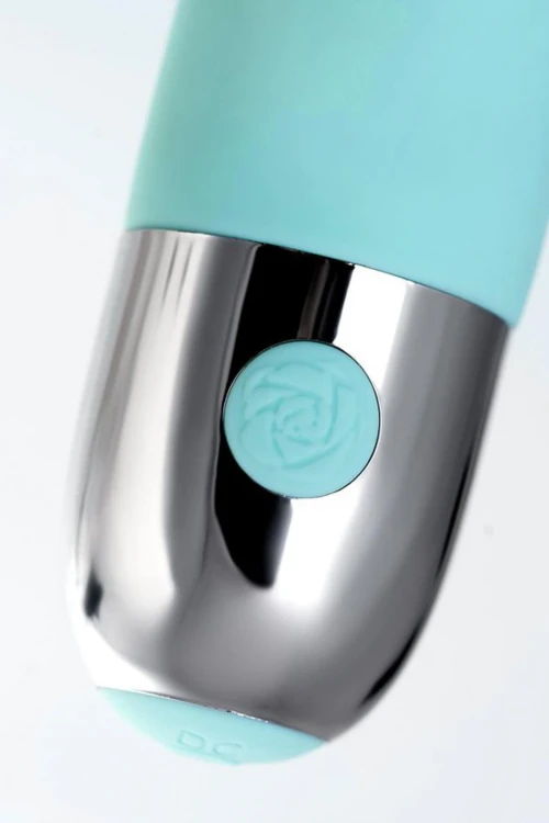 Relief vibrator with clitoral stimulation Flovetta Flax, silicone, mint, 17.5 cm