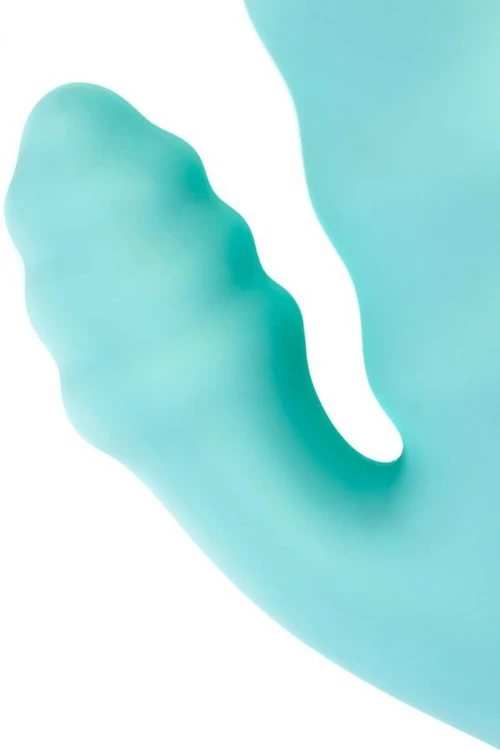 Relief vibrator with clitoral stimulation Flovetta Flax, silicone, mint, 17.5 cm