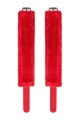 Anonymo handcuffs, PU leather, red, 27 cm