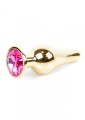 Plug-Jewellery Gold BUTT PLUG- Pink