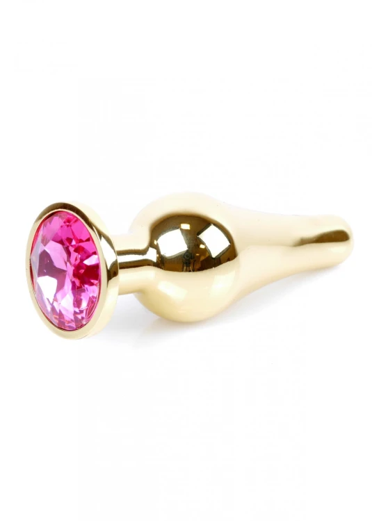 Plug-Jewellery Gold BUTT PLUG- Pink