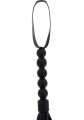 Short Beaded Flogger Whip Black