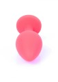 Plug-Jewellery Red Silicon PLUG Medium- Blue Diamond