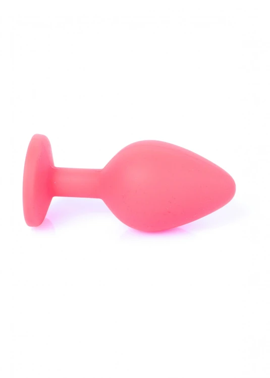 Plug-Jewellery Red Silicon PLUG Medium- Blue Diamond