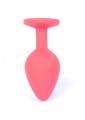 Plug-Jewellery Red Silicon PLUG Medium- Blue Diamond