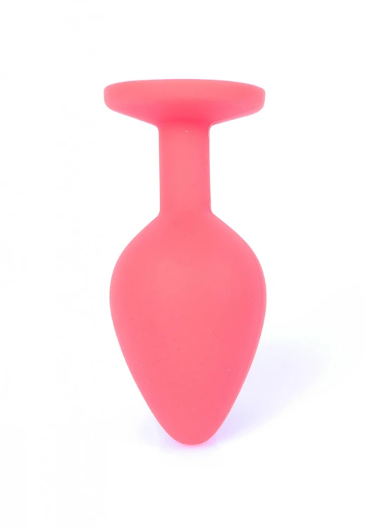 Plug-Jewellery Red Silicon PLUG Medium- Blue Diamond
