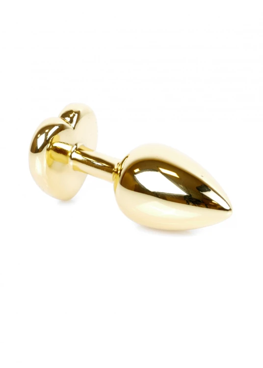 Plug-Jewellery Gold  Heart PLUG- Dark Blue