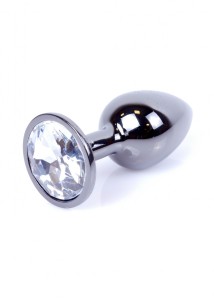 Plug-Jewellery Dark Silver PLUG- Clear