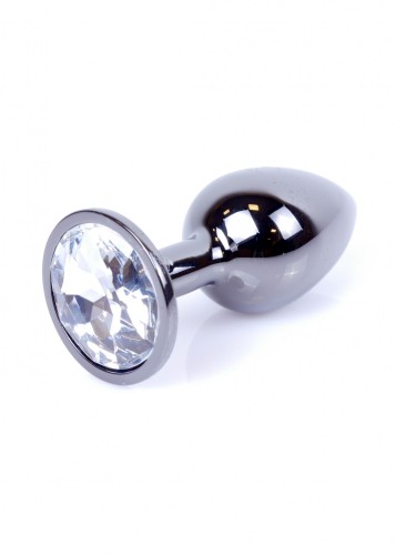 Plug-Jewellery Dark Silver PLUG- Clear