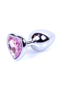 Plug-Jewellery Silver  Heart PLUG- Rose