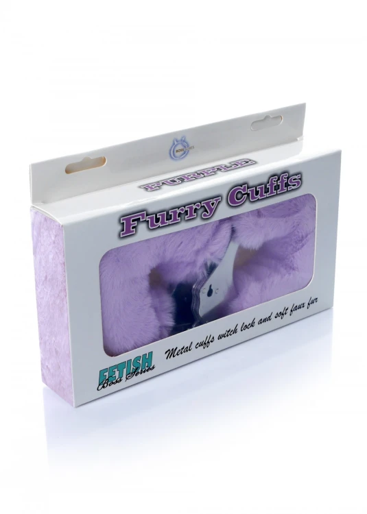 Kajdanki Fetish B - Series- Furry Cuffs Purple