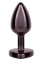 Diamond Heart Plug Small Black
