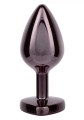 Diamond Heart Plug Large Black
