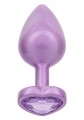 Diamond Heart Plug Large Purple