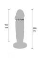 Buttplug Vibr. Penis Silver
