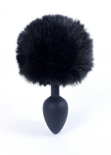 Plug-Jewellery Silicon PLUG - Bunny Tail - Black