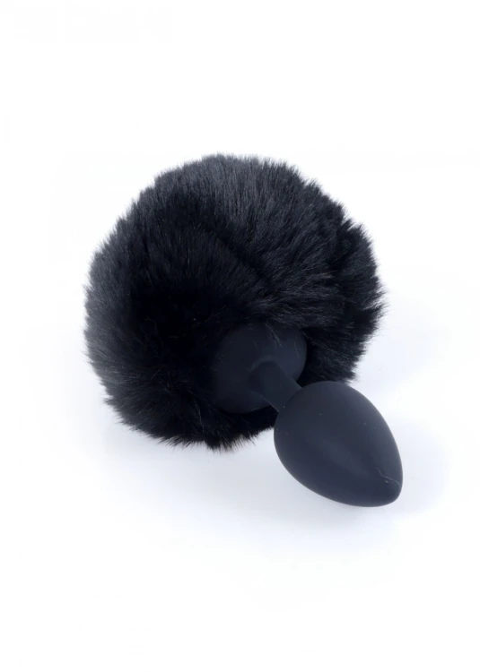 Plug-Jewellery Silicon PLUG - Bunny Tail - Black