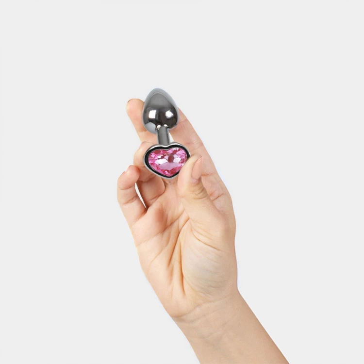 PINK HEART METAL BUTT PLUG