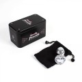 CLEAR CRYSTAL HEART METAL BUTT PLUG