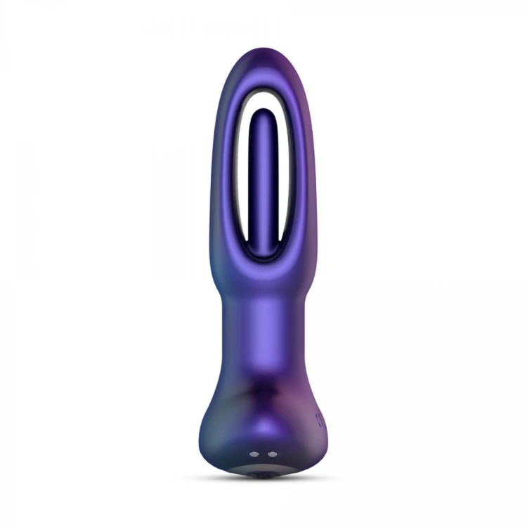 Hueman - Voyager Vibrating Butt Plug With Tapping - Purple