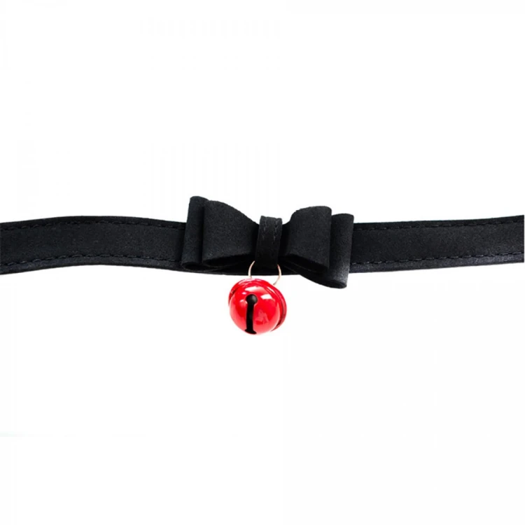 Red silicone ball gag with adjustable straps