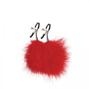 Feather nipple clamps with adjustable pressure, and soft comfortable pads