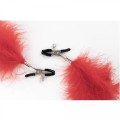 Feather nipple clamps with adjustable pressure, and soft comfortable pads