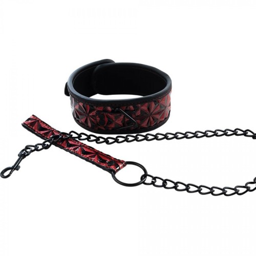 Collar with detachable leash
