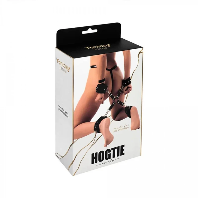 Black hogtie with comfy wrist and ankle cuffs