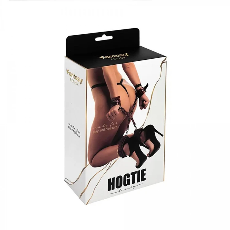 Luxury hogtie with wrist and ankle cuffs