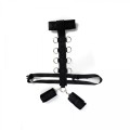 Harness with adjustable neck, belt and breastplate with rings