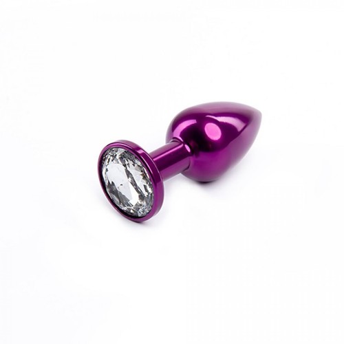 Purple Butt Plug with White Diamond