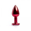 Red Butt Plug with White Diamond