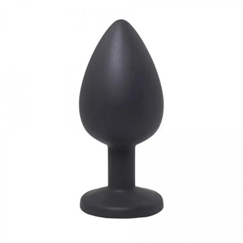 Black small butt plug with white crystal