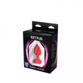 Red small heart-shaped butt plug with white crystal