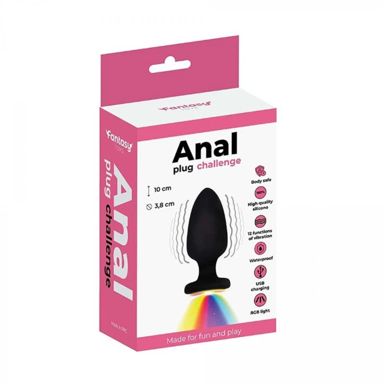 LED Light vibrating anal plug