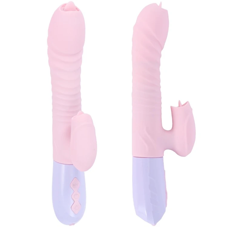 Wibrator-Silicone Vibrator USB 7 Function and Thrusting Function / Heating, purple