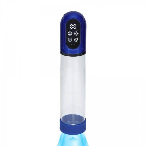 Engage - Automatic Waterproof Penis Pump and Masturbator - Metallic Blue