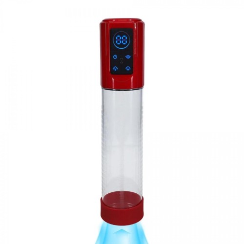 MegaLift - Automatic Waterproof Penis Pump - Metallic Red