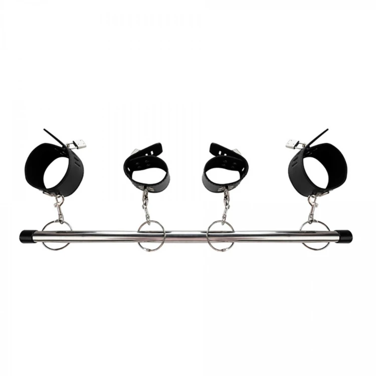 Spreader bar with wrist and ankle cuffs