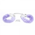 Metal handcuffs with purple furry