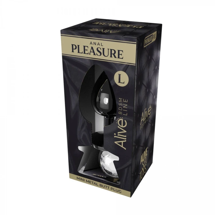 Mini Metal Butt Plug L clear