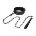 Bedroom Fantasies - Faux Leather Collar & Chain Black
