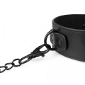 Bedroom Fantasies - Faux Leather Collar & Chain Black