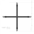 Bedroom Fantasies - Hog Tie Cross Bar With Cuffs Black