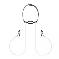 Bedroom Fantasies - Nipple Clamps & Silicone Gag Ring Black