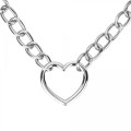 Bedroom Fantasies - Collar with Leash Silver